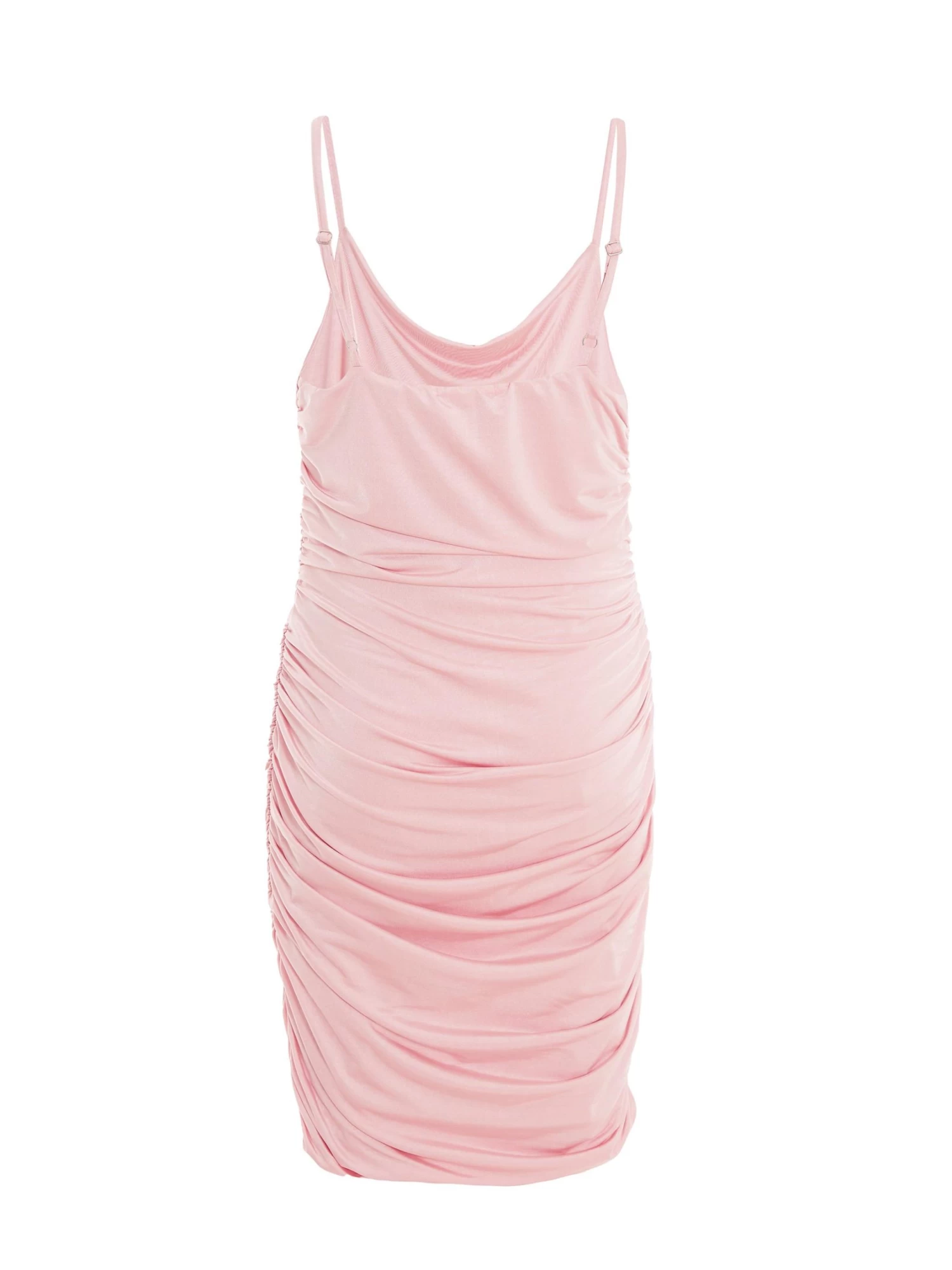 Pink Ruched Bodycon Mini Dress 5 Pink Ruched Bodycon Mini Dress - Image 5