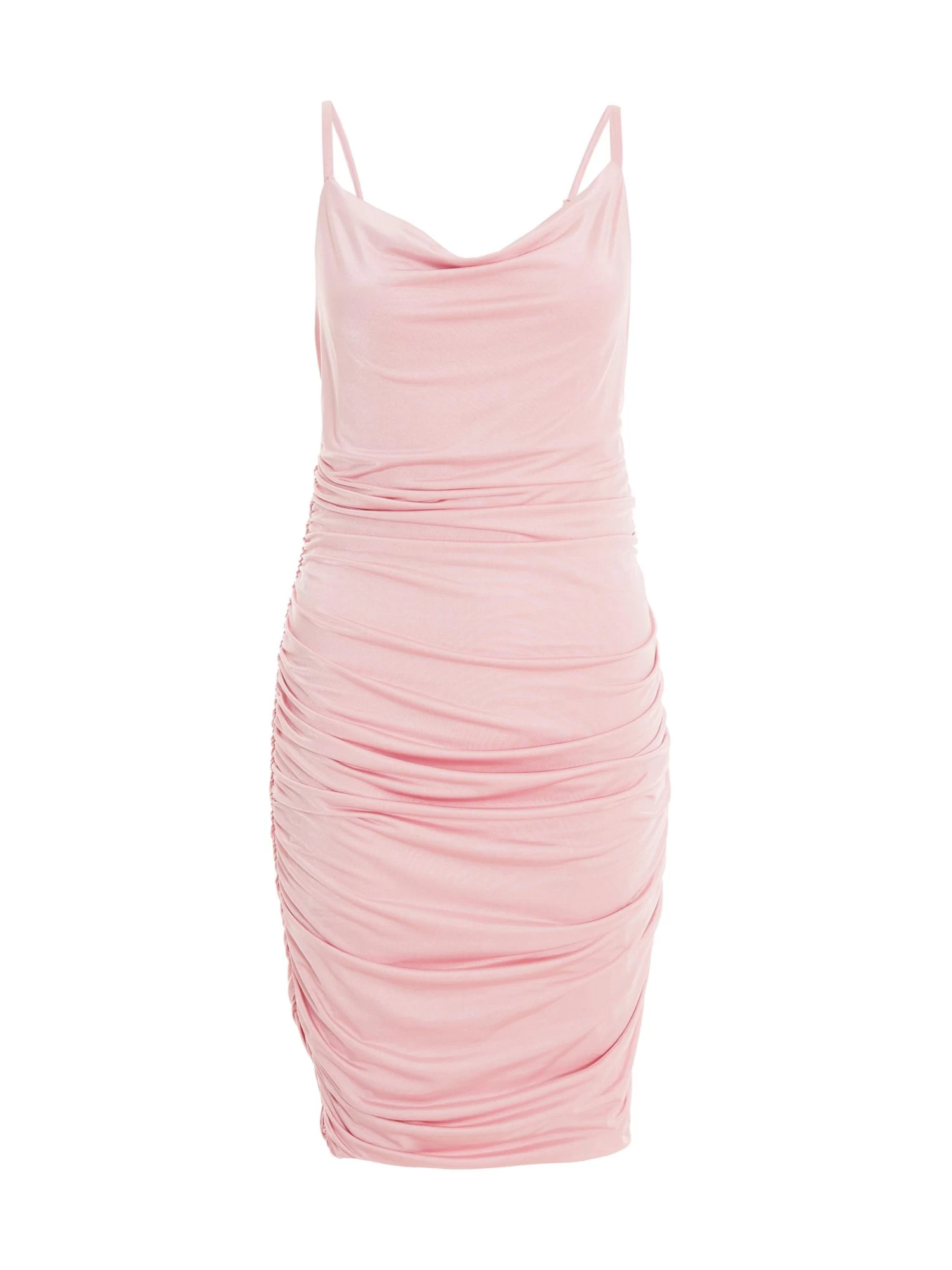 Pink Ruched Bodycon Mini Dress 1 Pink Ruched Bodycon Mini Dress