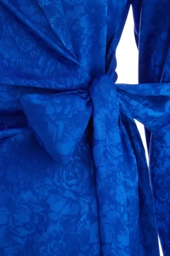 Royal Blue Satin Jacquard Mini Dress 11 Royal Blue Satin Jacquard Mini Dress -Women Clothing Sale 00100038119 ZS scaled