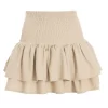 Stone Ruched Frill Mini Skirt