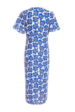 Royal Blue Floral Midi Dress 10 Royal Blue Floral Midi Dress -Women Clothing Sale 00100038137 ZB scaled