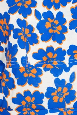 Royal Blue Floral Bardot Jumpsuit -Women Clothing Sale 00100038138 ZS scaled