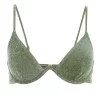 Green Shimmer Bikini Top