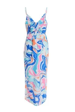 Multicolored Marble Print Midaxi Dress 10 Multicolored Marble Print Midaxi Dress -Women Clothing Sale 00100038205 ZB