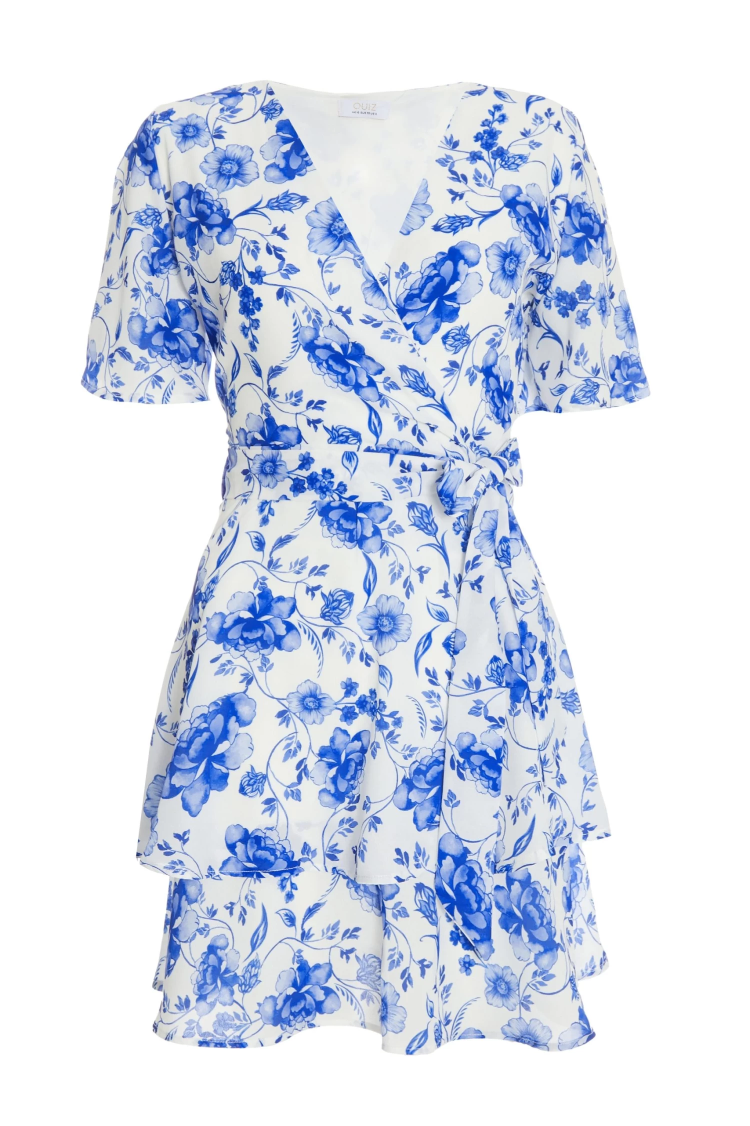 White Floral Wrap Mini Dress 1 White Floral Wrap Mini Dress