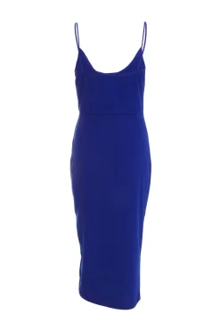 Royal Blue Ruched Bodycon Midi Dress 10 Royal Blue Ruched Bodycon Midi Dress -Women Clothing Sale 00100038259 ZB scaled