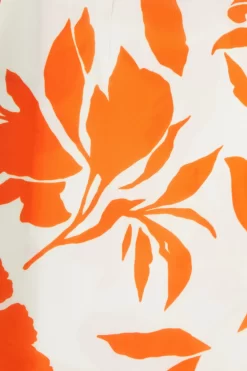 Orange Floral Maxi Dress -Women Clothing Sale 00100038267 ZS scaled