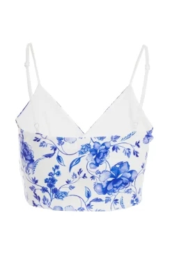 White Floral Crop Top -Women Clothing Sale 00100038278 ZB scaled