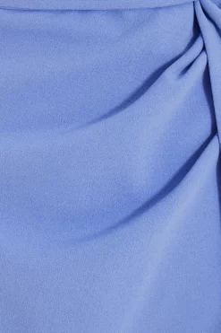 Pale Blue Wrap Puff Sleeve Midi Dress -Women Clothing Sale 00100038299 ZS scaled