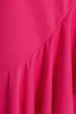 Pink Frill Hem Midi Dress 11 Pink Frill Hem Midi Dress -Women Clothing Sale 00100038317 ZS scaled