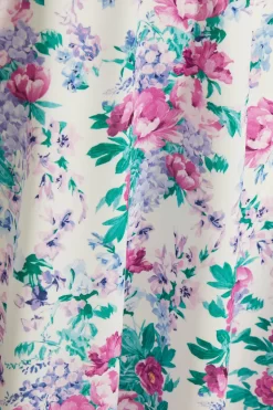 White Floral Puff Sleeve Midi Dress 11 White Floral Puff Sleeve Midi Dress -Women Clothing Sale 00100038342 ZS scaled