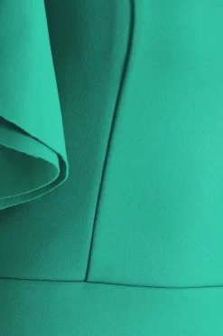 Green Frill Midi Dress -Women Clothing Sale 00100038343 ZS scaled