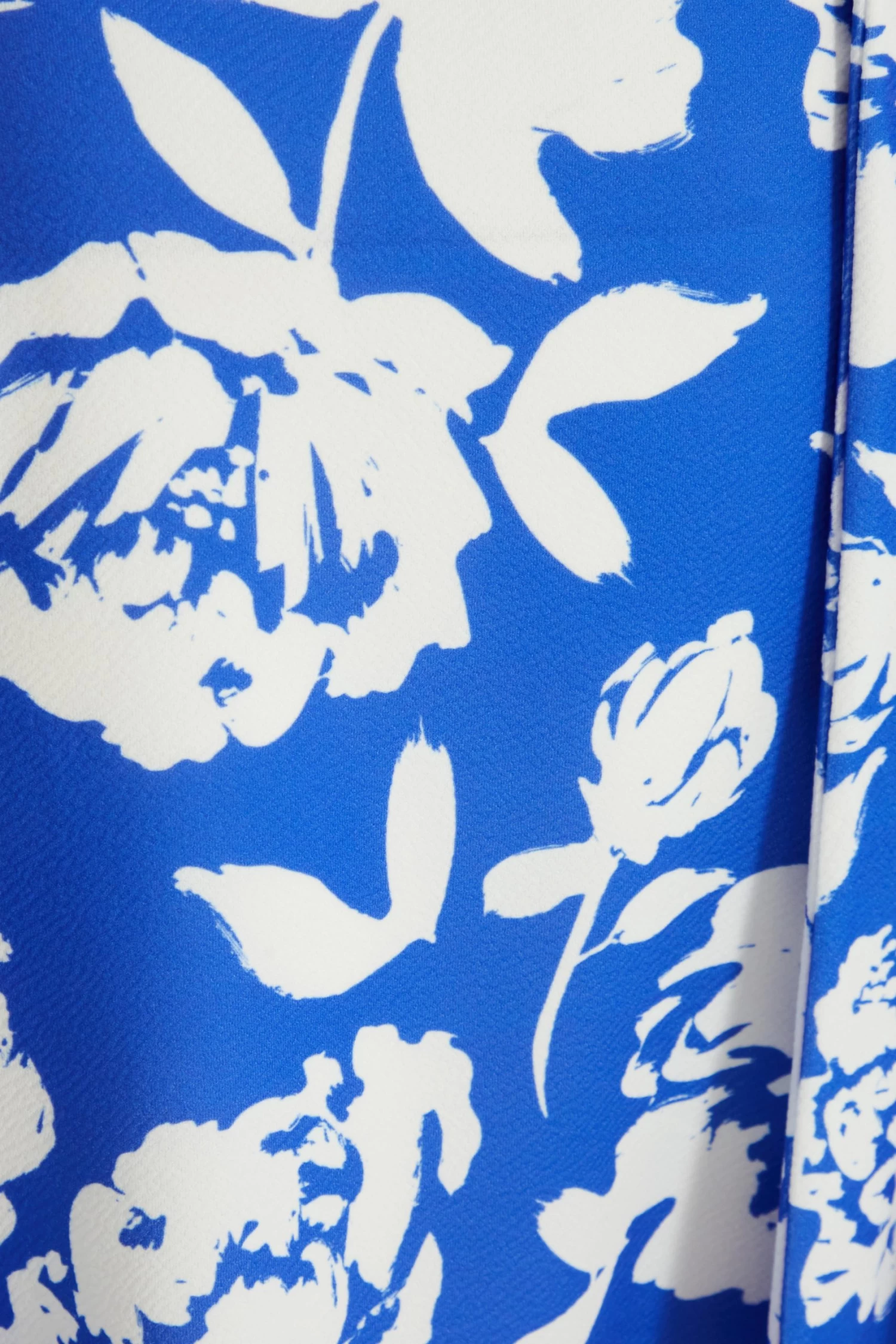 Blue Floral Wrap Dip Hem Midi Dress 6 Blue Floral Wrap Dip Hem Midi Dress - Image 6