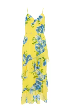 Yellow Floral Midaxi Dress