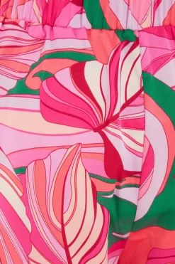 Pink Scarf Print Palazzo Trousers -Women Clothing Sale 00100038370 ZS scaled