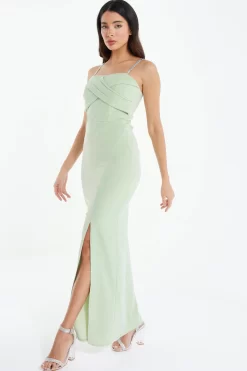 Sage Cross Front Maxi Dress -Women Clothing Sale 00100038434 XS scaled