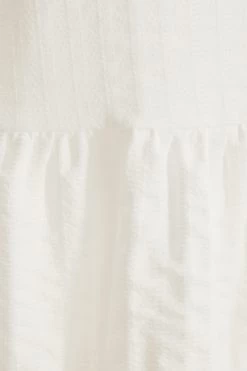 White Strappy Knot Front Midi Dress -Women Clothing Sale 00100038449 ZS