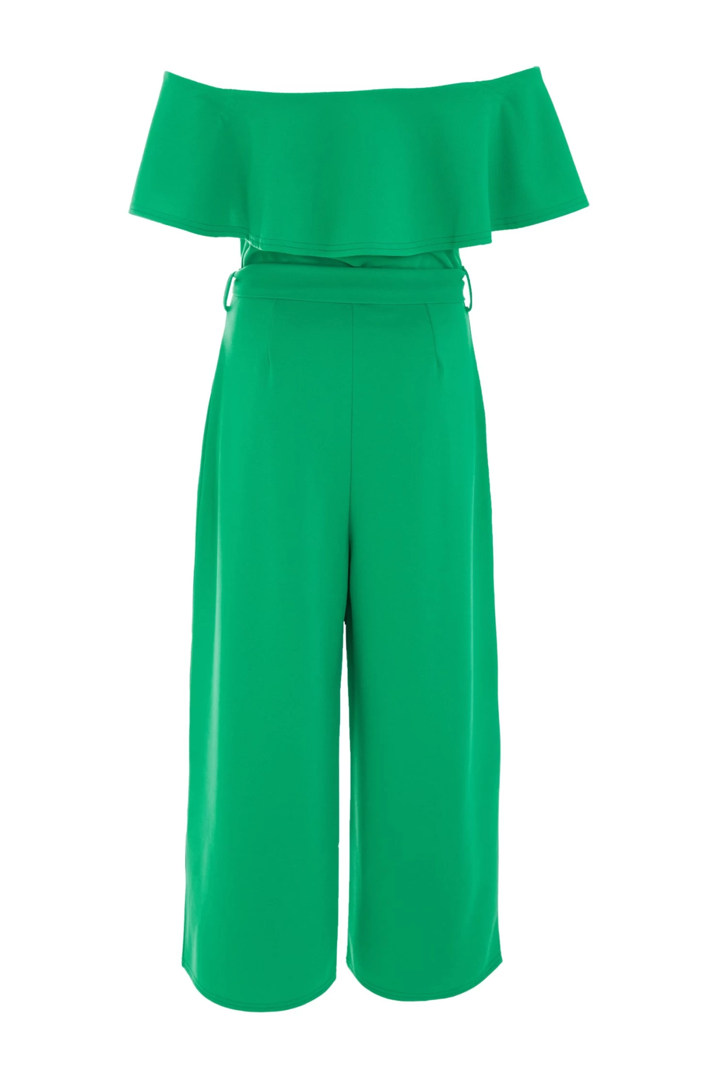 Green Bardot Culotte Jumpsuit 5 Green Bardot Culotte Jumpsuit - Image 5