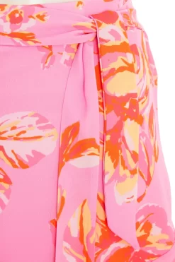 Pink Floral Print Shorts -Women Clothing Sale 00100038452 ZS scaled