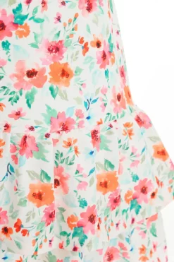 White Ditsy Floral Frill Mini Dress 11 White Ditsy Floral Frill Mini Dress -Women Clothing Sale 00100038464 ZS scaled