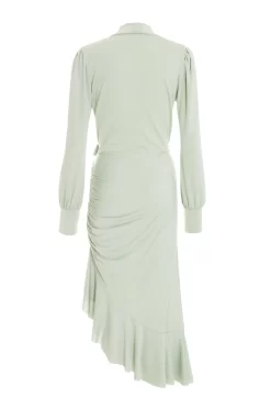 Sage Long Sleeve Frill Midi Dress 10 Sage Long Sleeve Frill Midi Dress -Women Clothing Sale 00100038498 ZB scaled