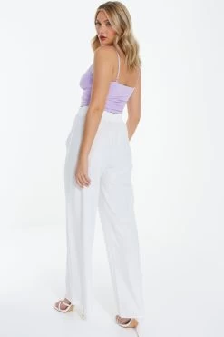White Palazzo Trousers 8 White Palazzo Trousers -Women Clothing Sale 00100038503 XB
