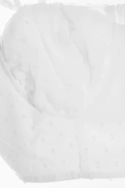 White Chiffon Dobby Crop Top -Women Clothing Sale 00100038545 ZS scaled