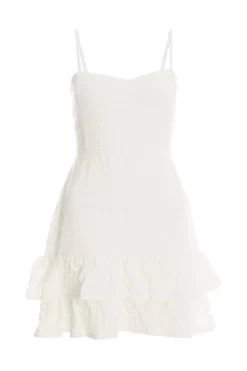 White Tie Back Skater Dress