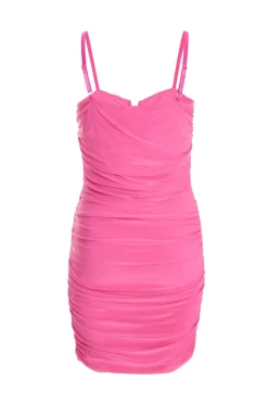 Pink V Neck Bodycon Mini Dress 10 Pink V Neck Bodycon Mini Dress -Women Clothing Sale 00100038576 ZB scaled