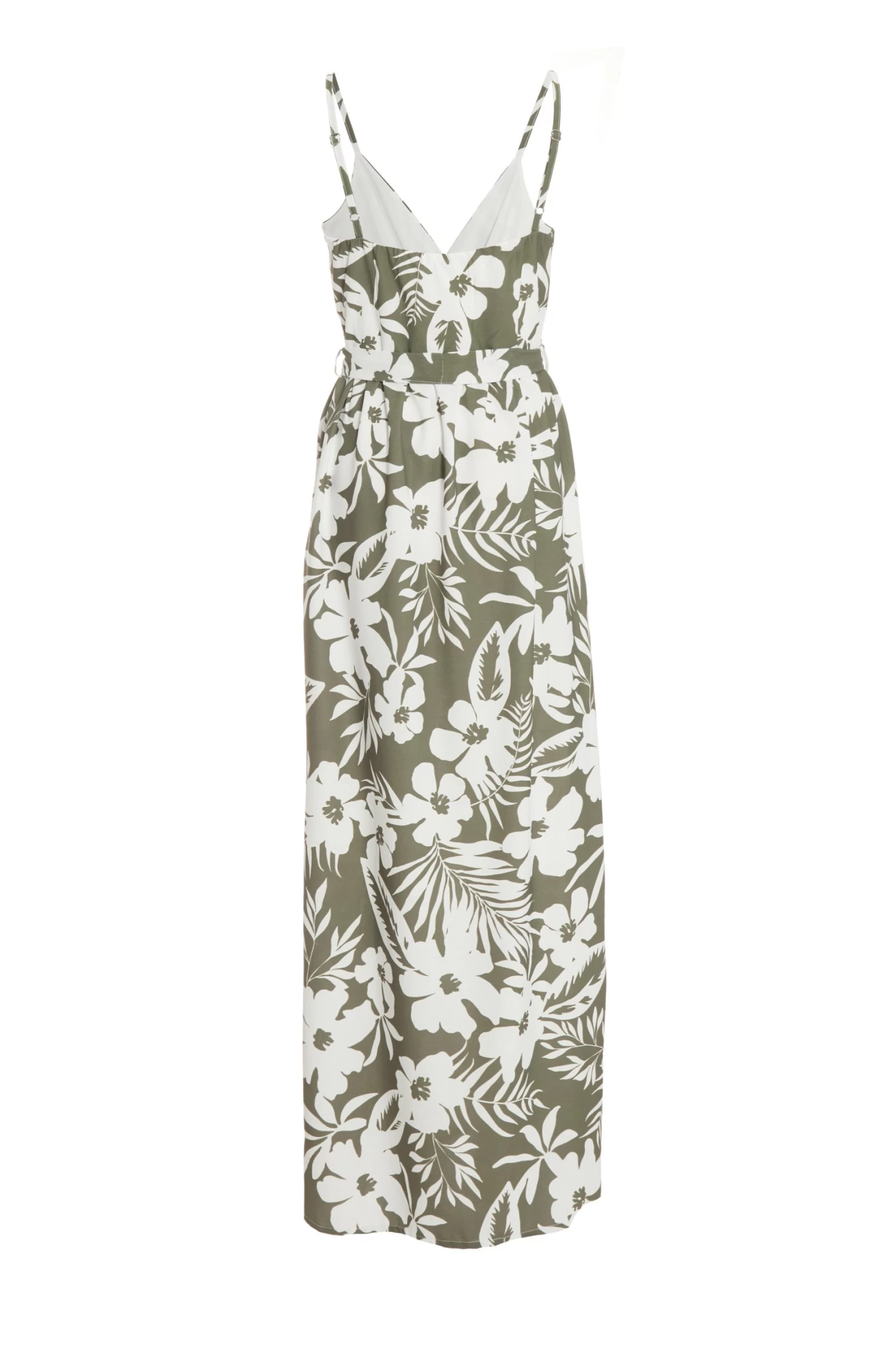 Khaki Tropical Print Maxi Dress 5 Khaki Tropical Print Maxi Dress - Image 5