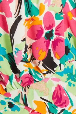 Multicoloured Floral Tie Back Crop Top -Women Clothing Sale 00100038613 ZS scaled