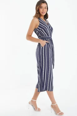 Navy Stripe Print Culotte Jumpsuit -Women Clothing Sale 00100038623 XS scaled
