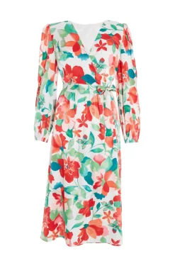 Multicoloured Tropical Midi Dress