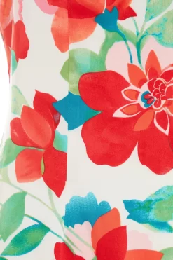 Multicoloured Tropical Satin Midi Dress -Women Clothing Sale 00100038639 ZS scaled