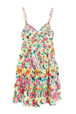 Multicoloured Floral Smock Dress -Women Clothing Sale 00100038654 ZB scaled