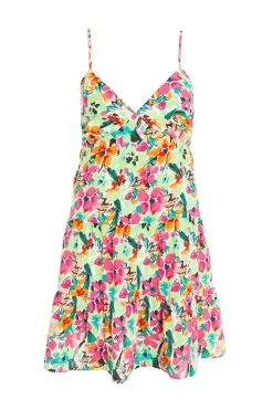 Multicoloured Floral Smock Dress