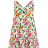 Multicoloured Floral Smock Dress