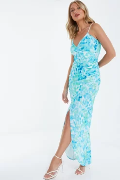 Blue Wrap Ruched Maxi Dress 9 Blue Wrap Ruched Maxi Dress -Women Clothing Sale 00100038687 XS scaled