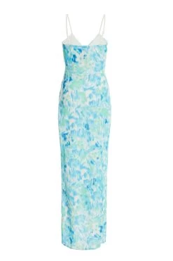 Blue Wrap Ruched Maxi Dress 10 Blue Wrap Ruched Maxi Dress -Women Clothing Sale 00100038687 ZB