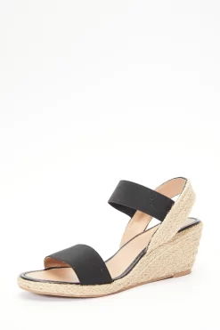 Black Low Wedge Sandals -Women Clothing Sale 00100038689 XB scaled
