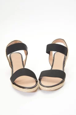 Black Low Wedge Sandals -Women Clothing Sale 00100038689 XS scaled