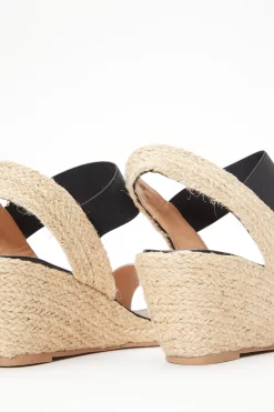 Black Low Wedge Sandals -Women Clothing Sale 00100038689 ZS scaled