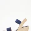 Navy Low Wedge Sandals