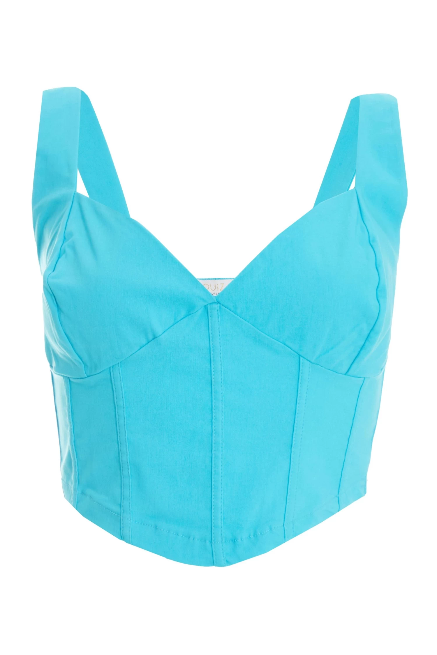 Blue Corset Crop Top 1 Blue Corset Crop Top
