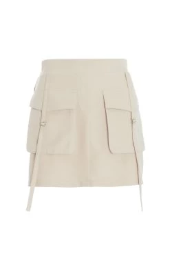 Stone Cargo Mini Skirt
