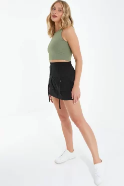 Black Cargo Mini Skirt -Women Clothing Sale 00100038777 XS scaled