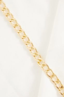 White Asymmetric Wrap Midi Dress -Women Clothing Sale 00100038779 ZS