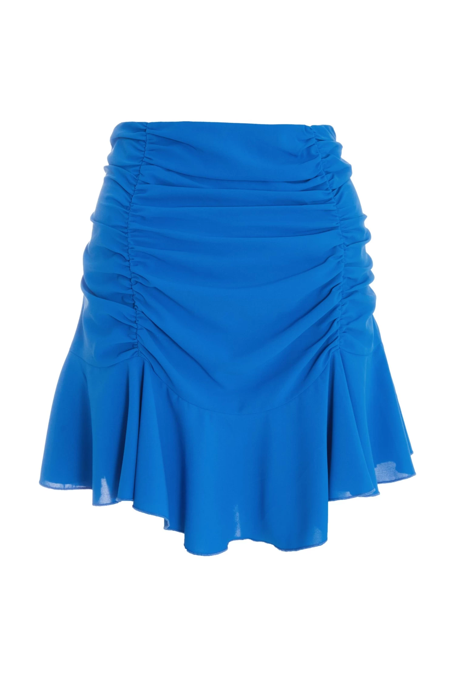 Blue Ruched Mini Skirt 1 Blue Ruched Mini Skirt