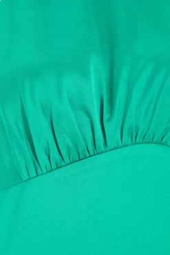 Jade Green Satin High Neck Midi Dress 11 Jade Green Satin High Neck Midi Dress -Women Clothing Sale 00100038868 ZS