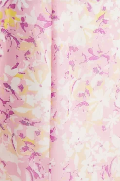 Pink Floral Mesh Maxi Dress -Women Clothing Sale 00100038870 ZS scaled